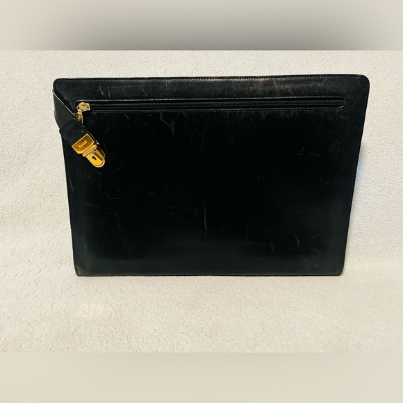 Bally Handbags - Bally Black Leather Large Clutch/Organizer